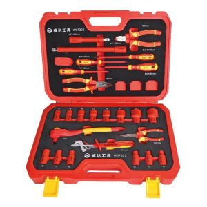 25 piece insulated socket and electrical repair tool set