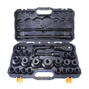 26-Piece 20mm Drive 12PT Metric Socket Set Phosphated