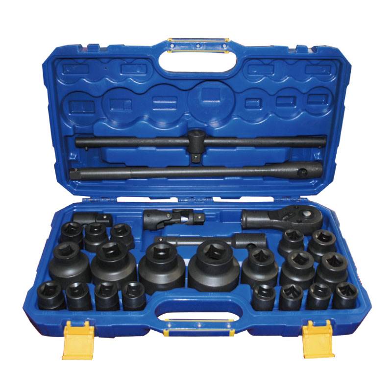 26-Piece 20mm+25mm Drive 12-Pt Metric Socket Set (Phosphate)