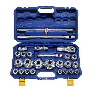 26Pc Heavy Duty 20mm & 25mm Metric Socket Set 12PT