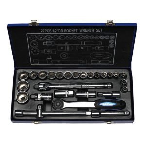 27Pc 12.5mm Drive Metric 6PT Socket Set Clearance Sale