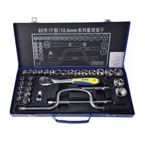32Pc 12.5mm Drive Metric Socket Set Type F Clearance