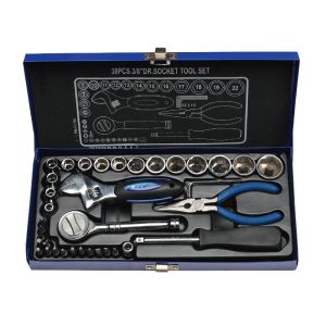 38-Piece 10mm Metric Socket Wrench Set Kit