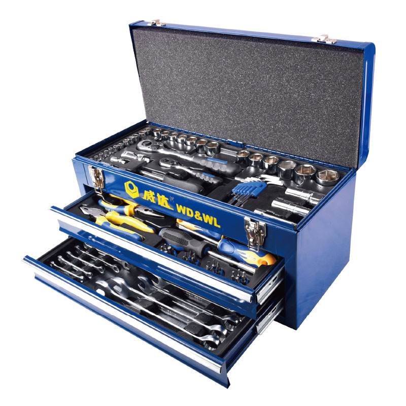 90-Piece 6.3mm+12.5mm Drive Metric Mechanic Tool Set