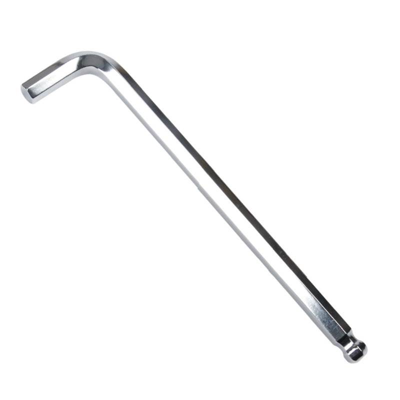 Ball End Long Reach Hex Key Wrench, 25° Angle, Cr-V Steel Hardened, Extended Arm