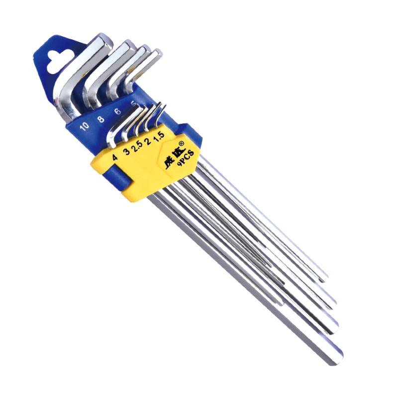 Flat Head Hex Key Wrench Set, Metric Flat-End Allen Key Set, Plastic Holder Hex Key Kit
